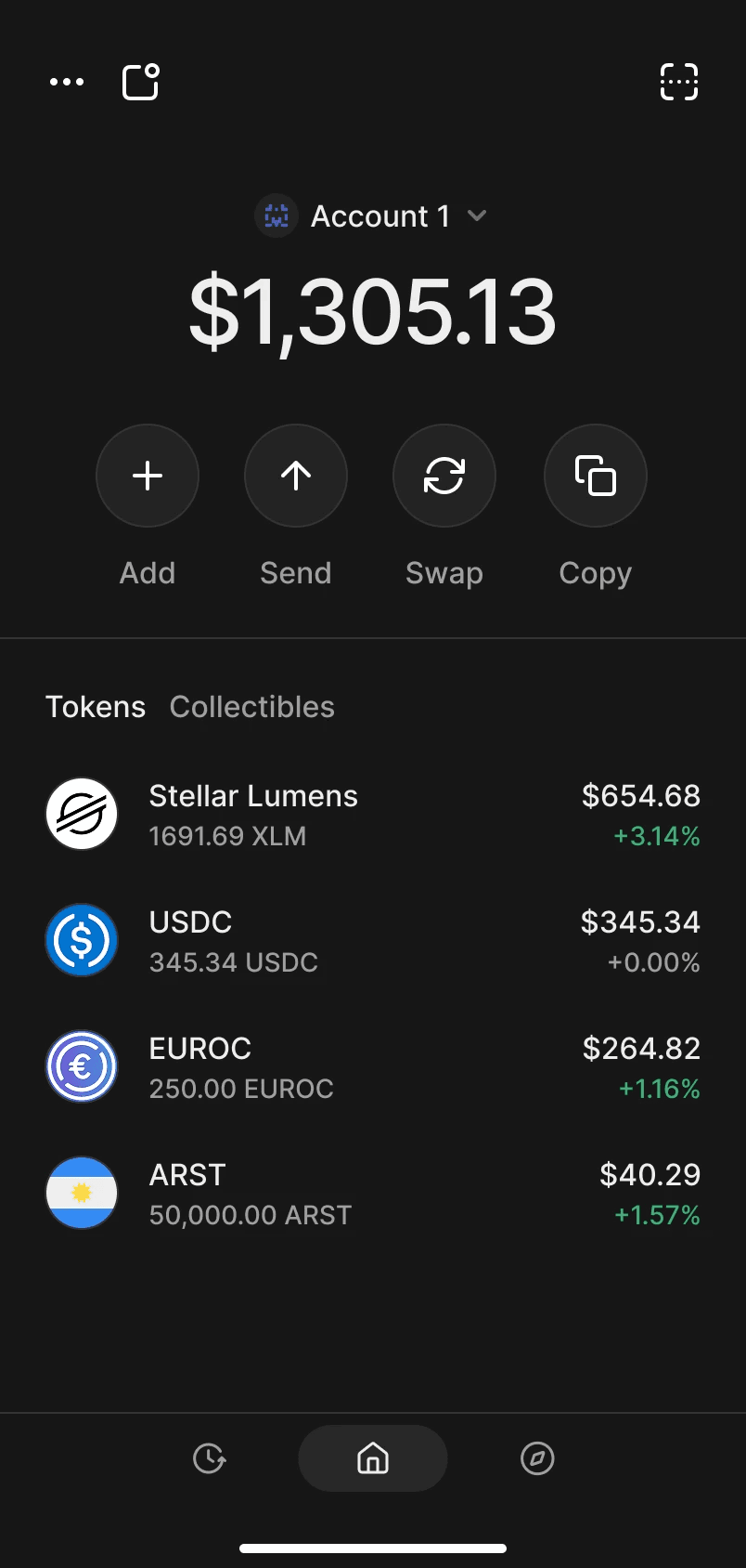 Freighter wallet